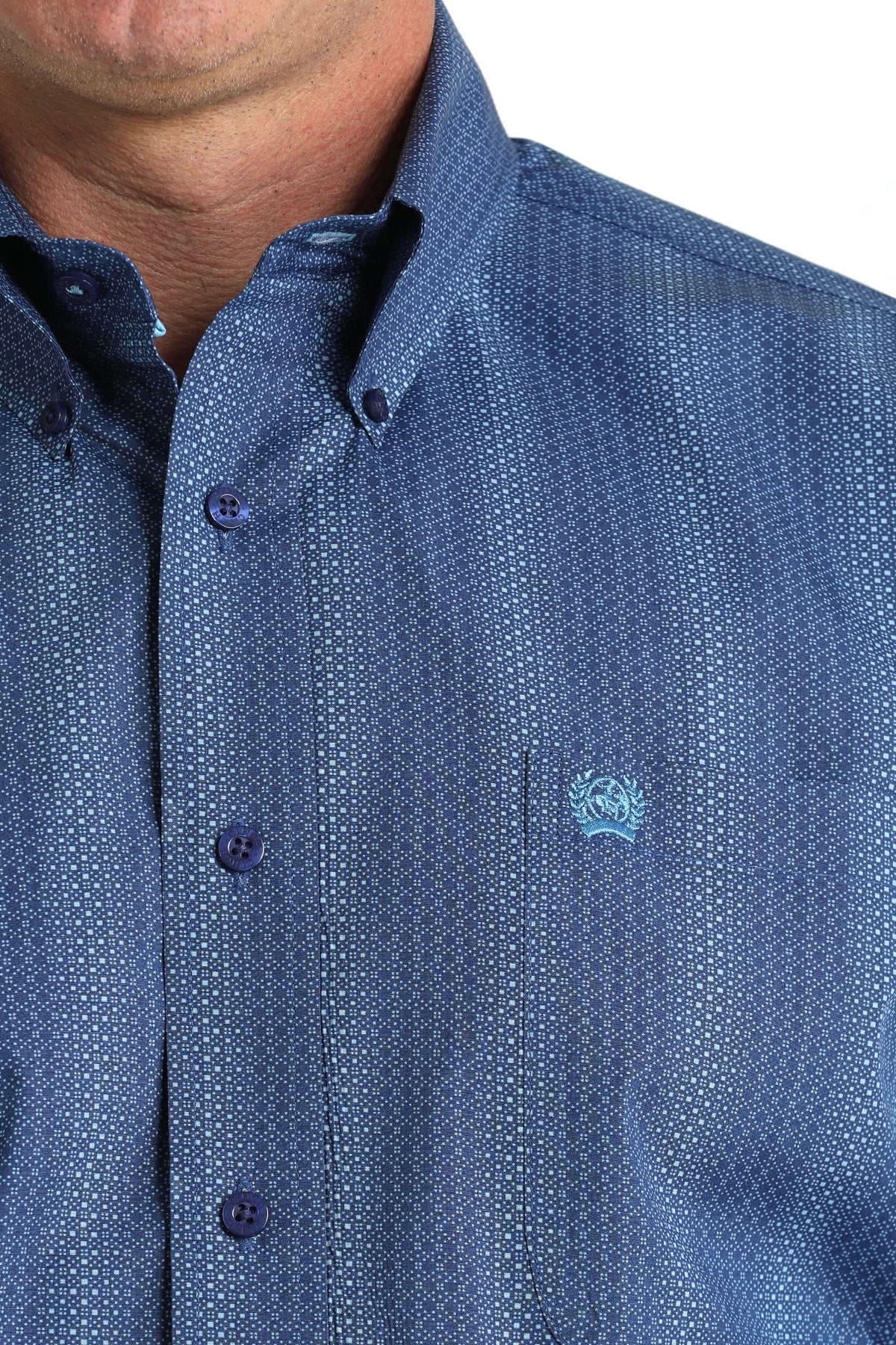 Cinch Men's Long Sleeve Western Shirt - Royal Blue Print