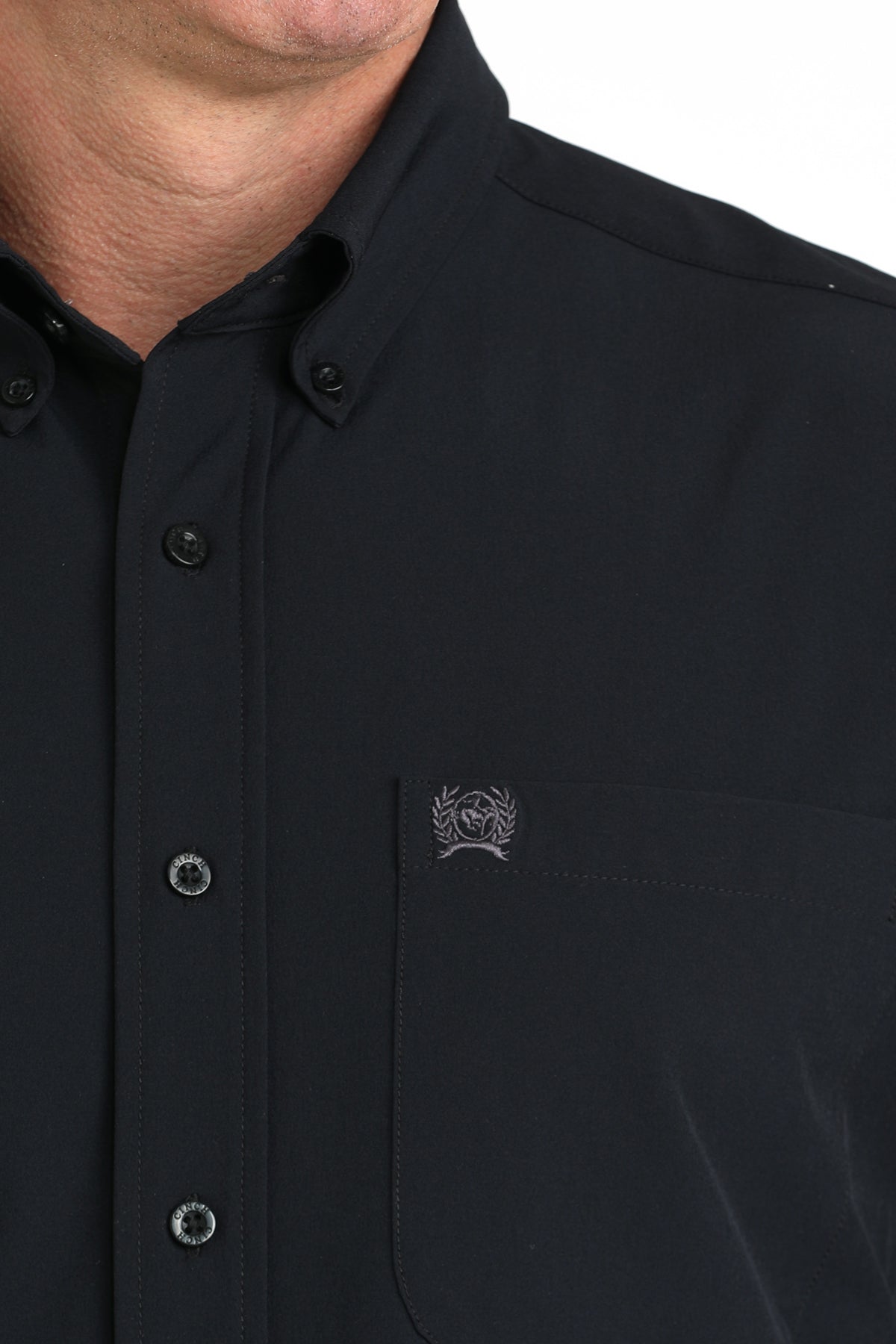 Cinch Men's Long Sleeve Western Shirt - Black Arenaflex