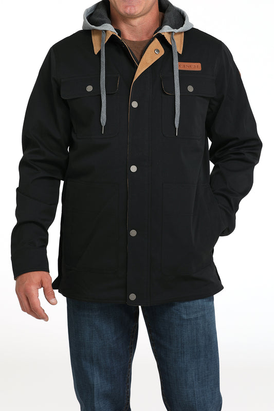 Cinch Men's Black Barn Coat with Removable Hood