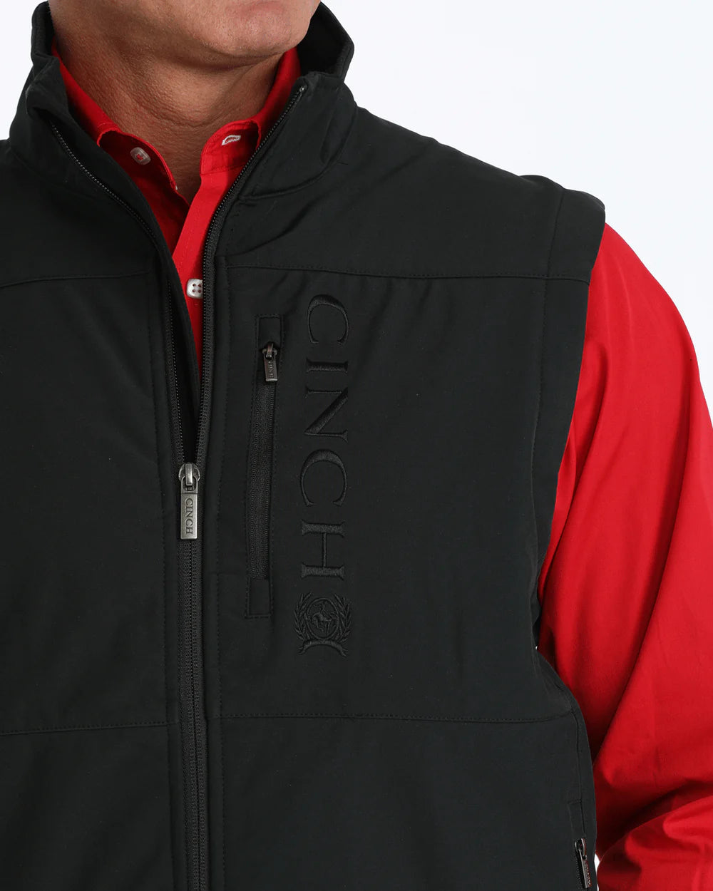 Cinch Men's Concealed Carry Bonded Black Vest