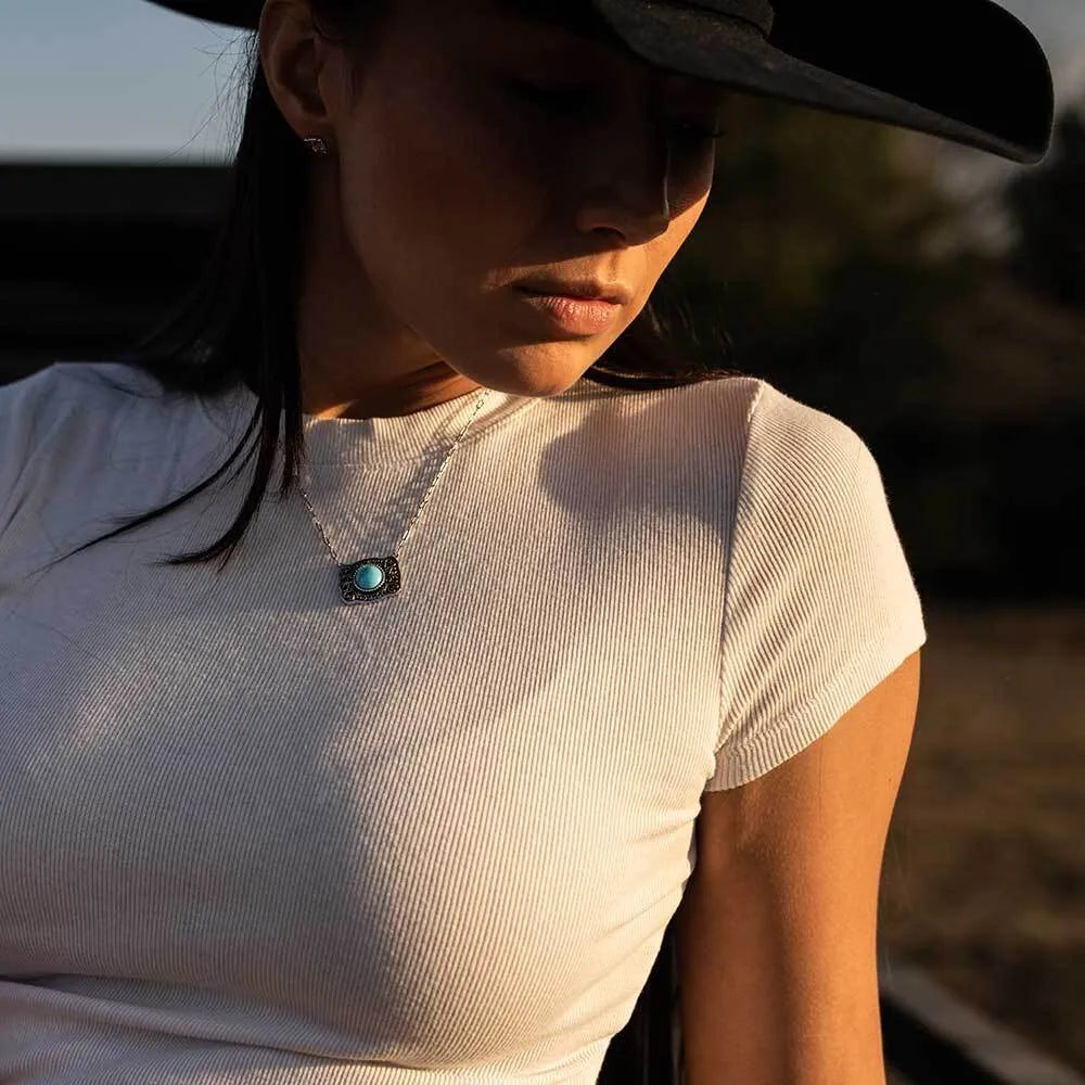 Montana Silversmith Baby Blue Turquoise Buckle Necklace