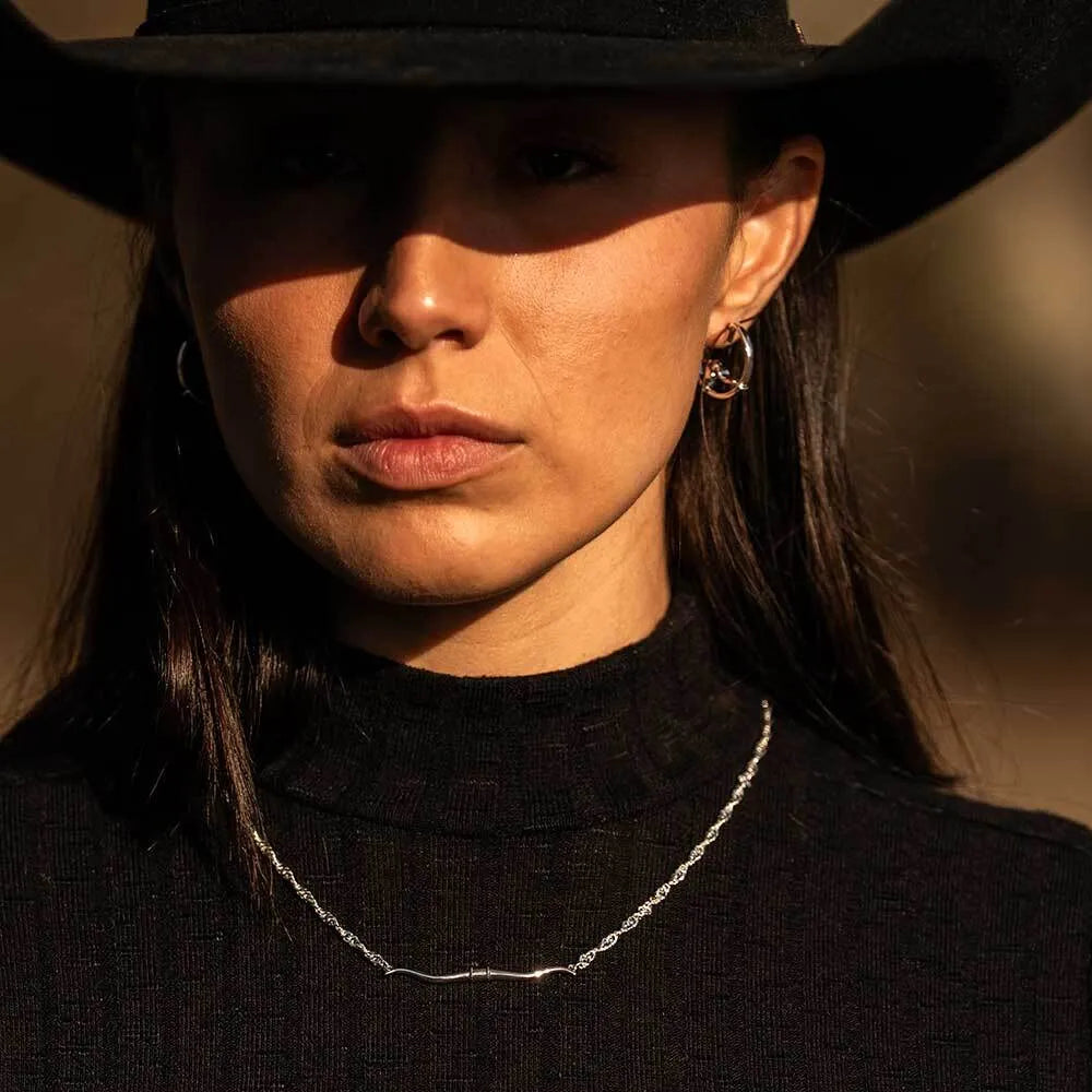 Montana Silversmith Western Silhouette Longhorn Bar Necklace