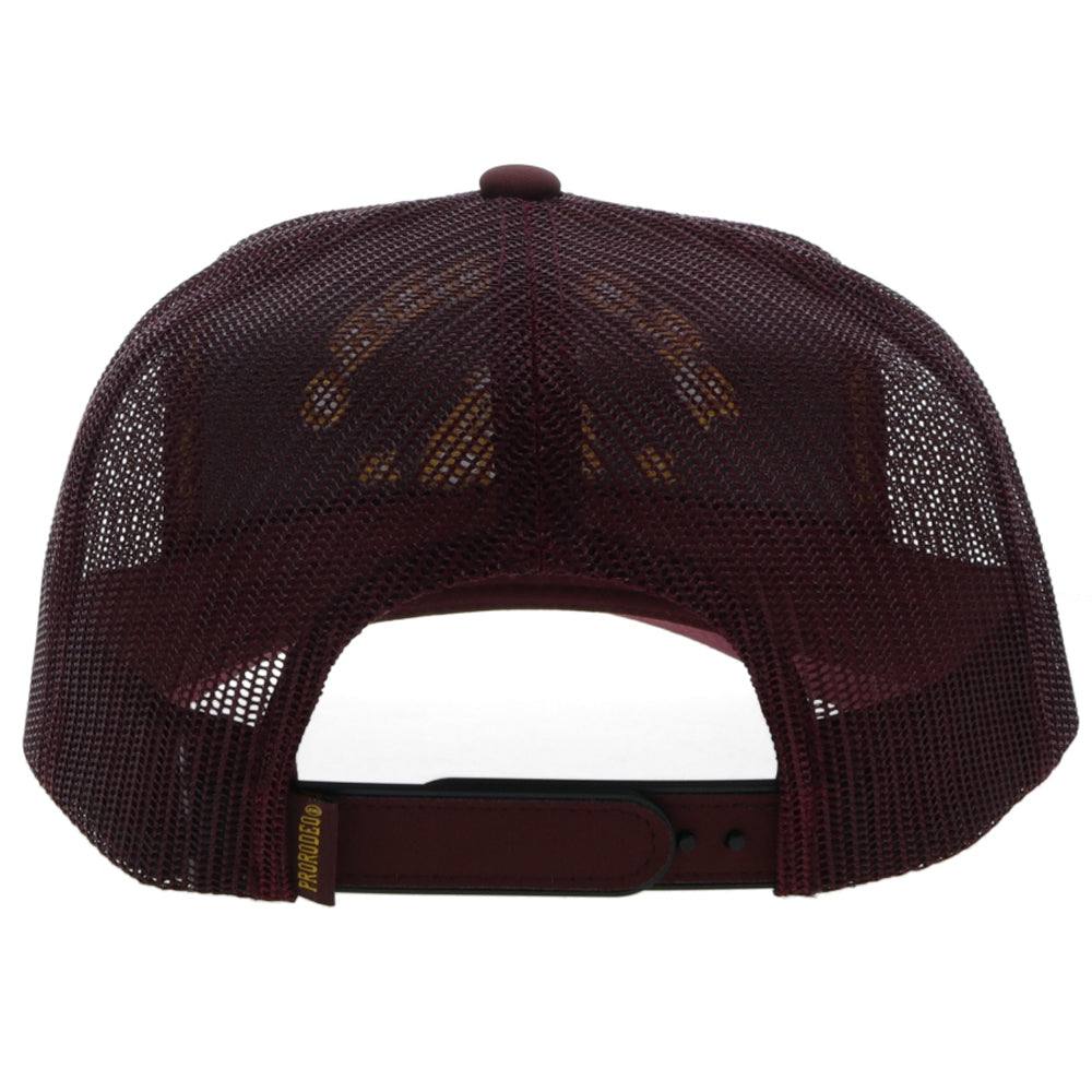 Hooey Ball Cap - ProRodeo Maroon Hat with Gold Logo