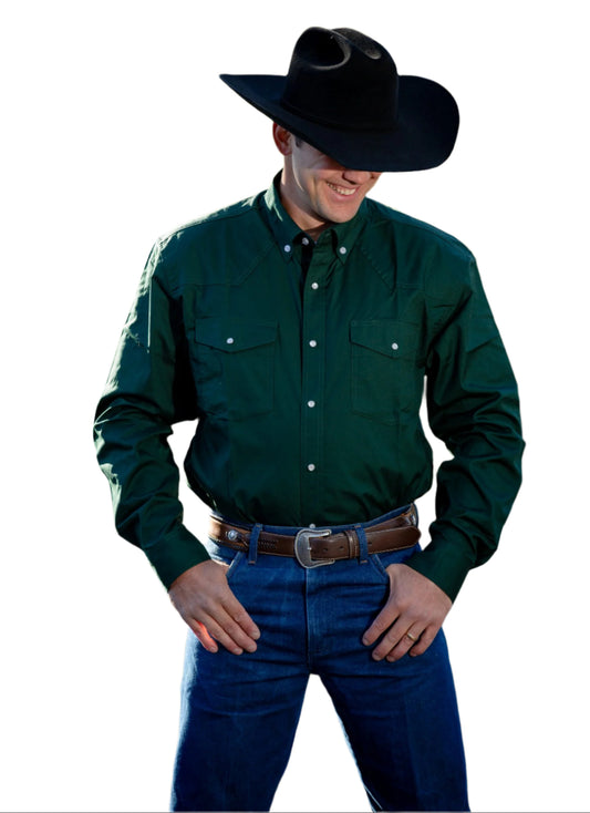 Wyoming Traders Men's Long Sleeve Oxford Shirt - Pine