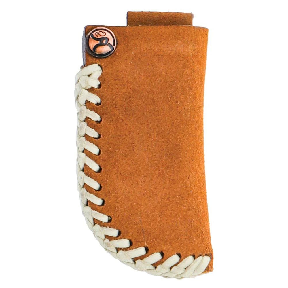 Hooey "Roughy Classic Roughout" Knife Sheath Tan and Ivory with Edge Lacing