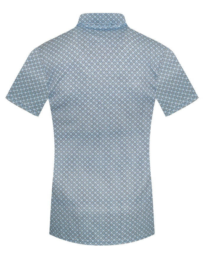 Rodeo Clothing Men's Short Sleeve Aztec Printed Polo Shirt