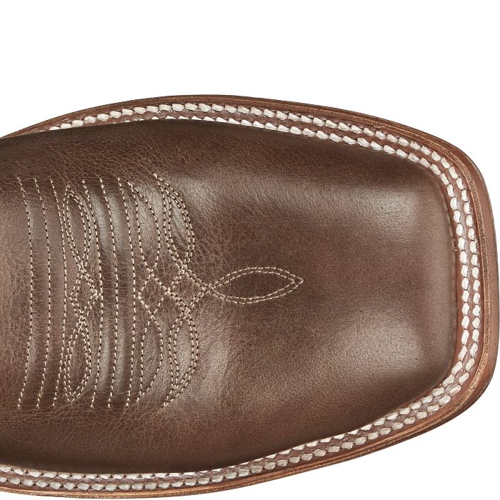 Tony Lama Men's Boots - Jinglebob Brown Square Toe with Tan Top