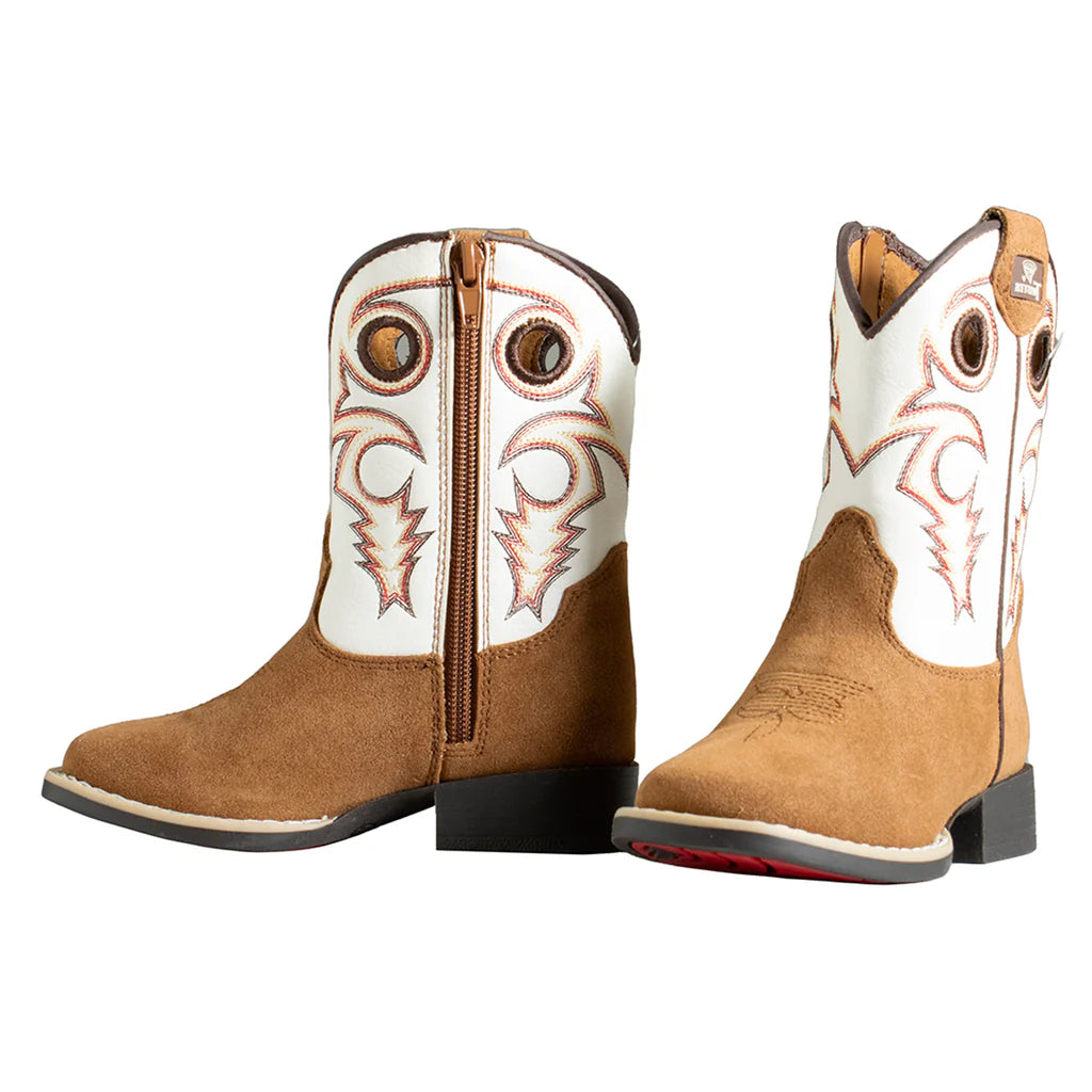 Twister Kid's Trey Boots - White & Brown