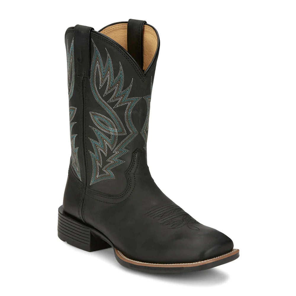 Justin Boots Men's Zeke Wide Square Toe Cowboy Boots