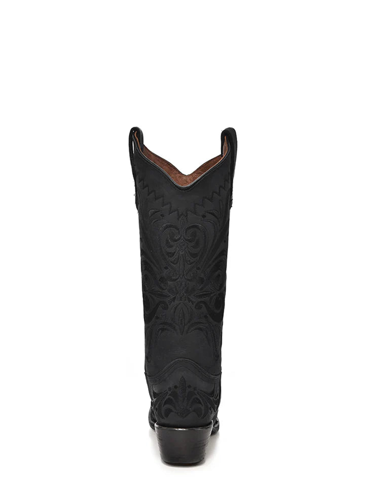 Circle G Women's Embroidery Black Snip Toe Cowboy Boot