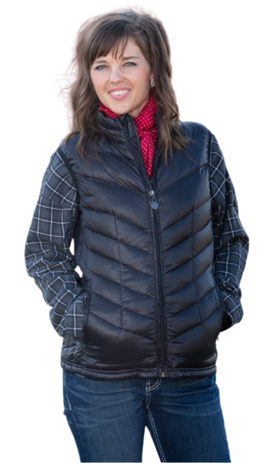 Wyoming Traders Women's McKinley Down Vest "Black"