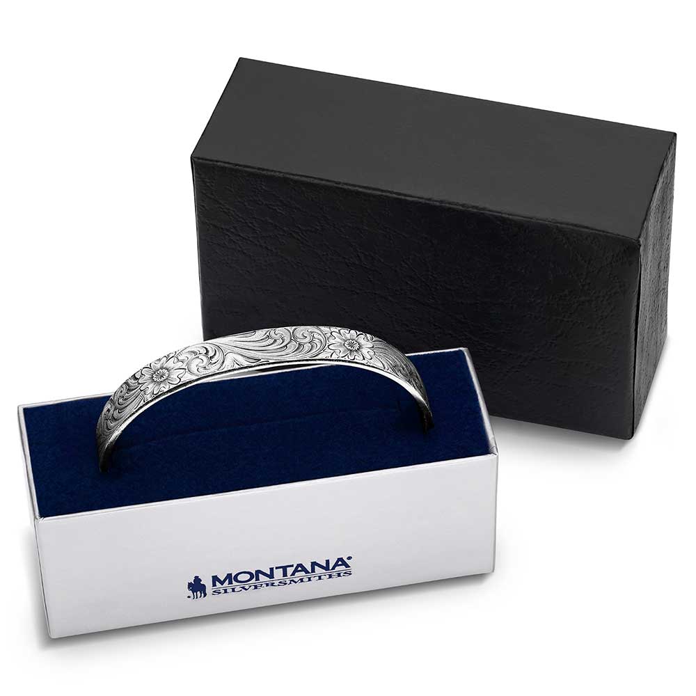 Montana Silversmiths Antiqued Montana Classic Engraved Narrow Cuff Bracelet