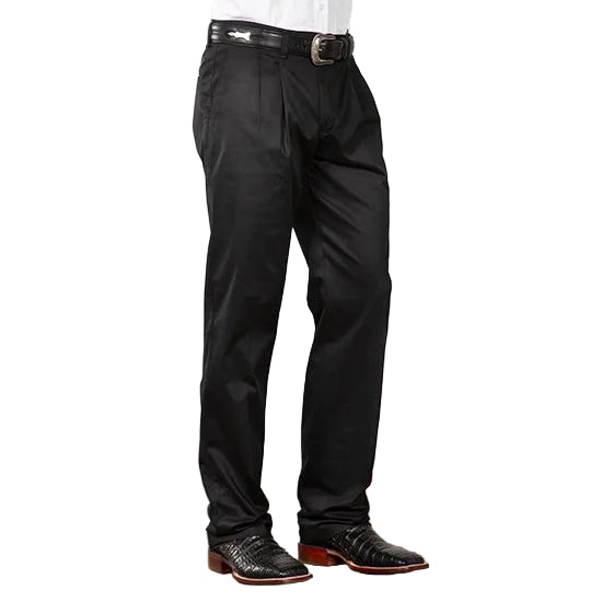 Wrangler Men's Riata Pleated Front Black Pant