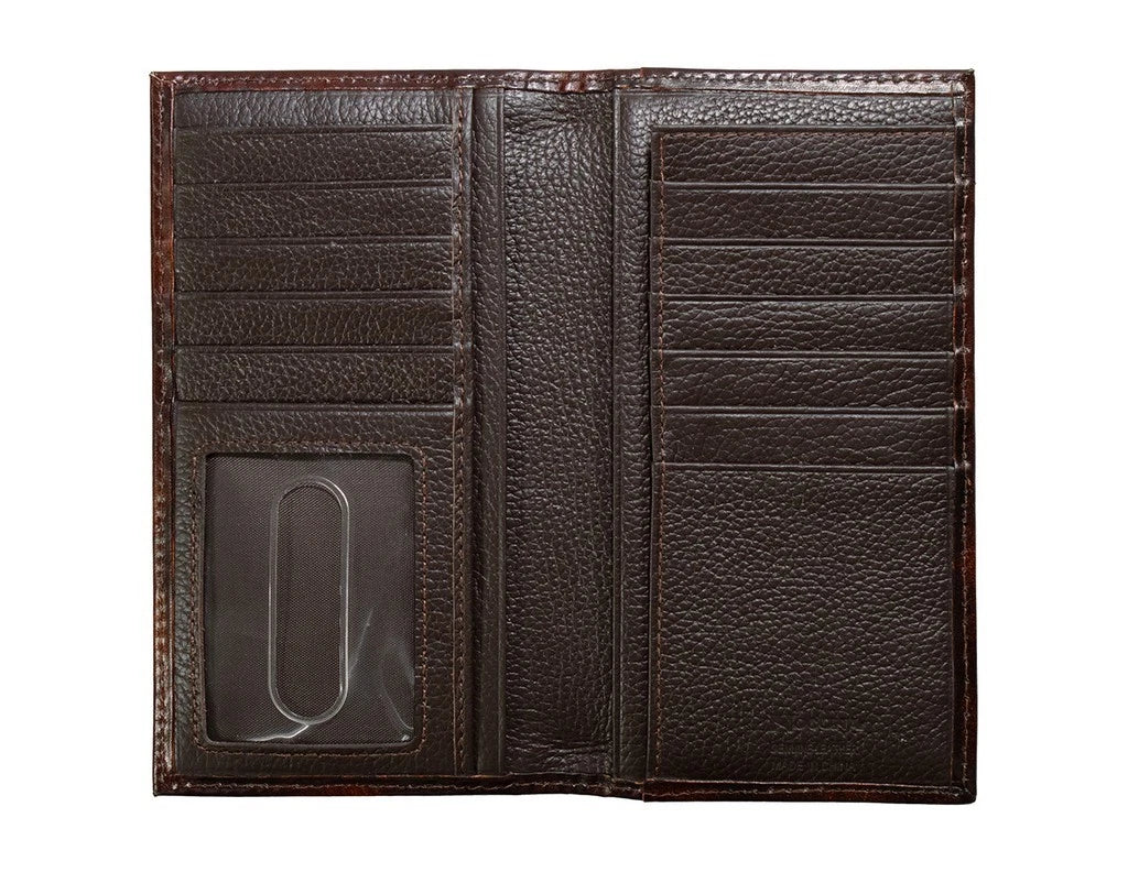 Nocona Western Wallet Men's Rodeo Floral Embossed - Brown
