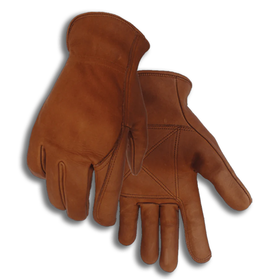 Golden Stag Brown Cowhide Patch Palm Gloves