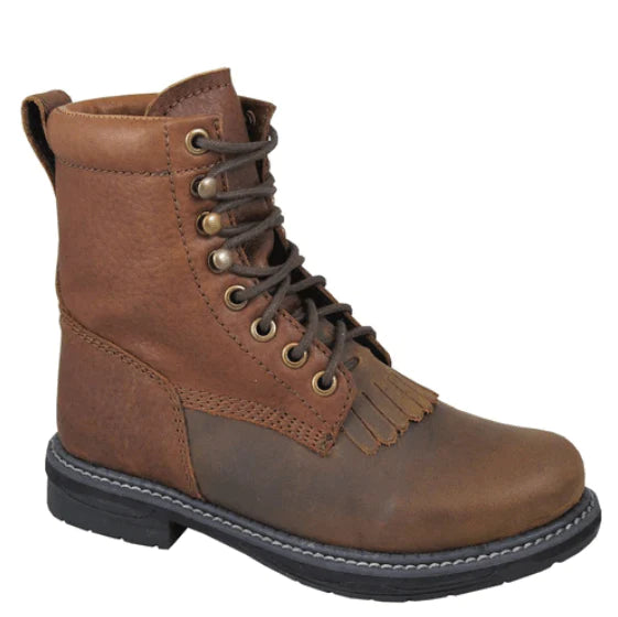 Smoky Mountain Boots Youth Panther Brown Lace-Up with Round Toe