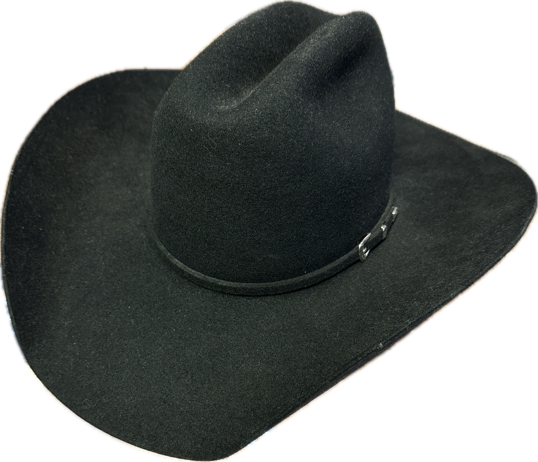 Rodeo King 3X Black Felt Cowboy Hat