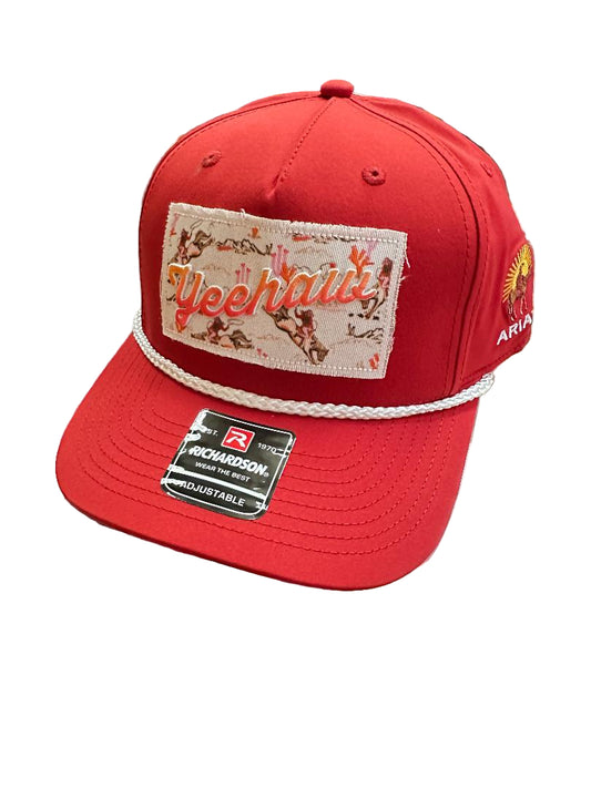 Ariat Western Yeehaw Patch Red Ball Cap