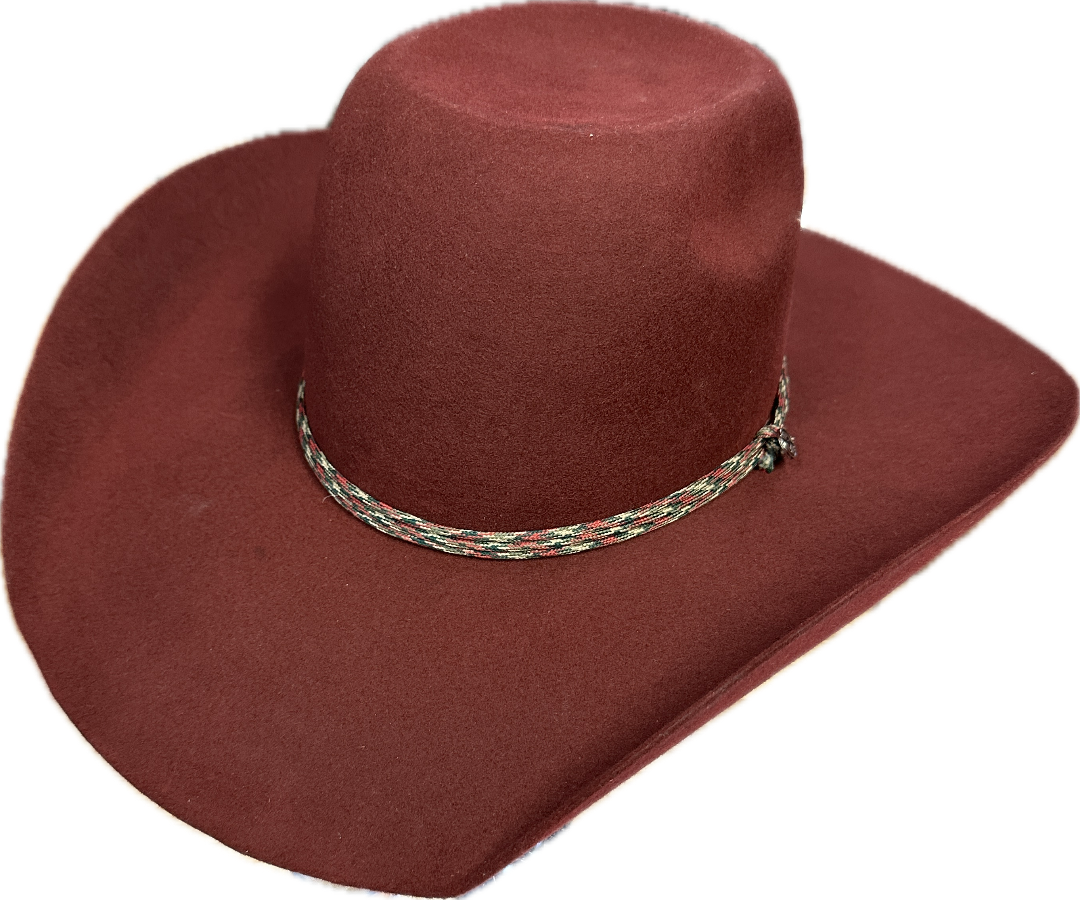 Hooey by Resistol Felt Hat Bronc Burgundy