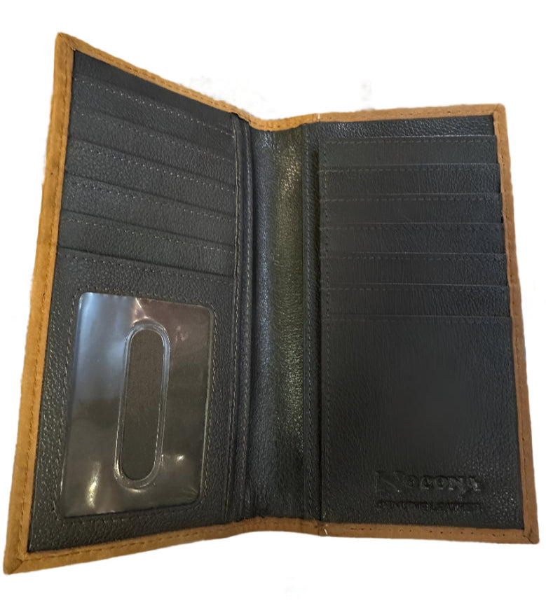 Ariat Boot Stitch Edge Brown Rodeo Wallet & Checkbook Cover