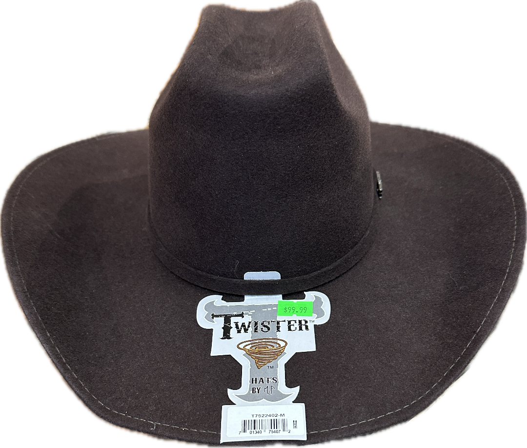 Twister Felt Hat Chocolate Crush