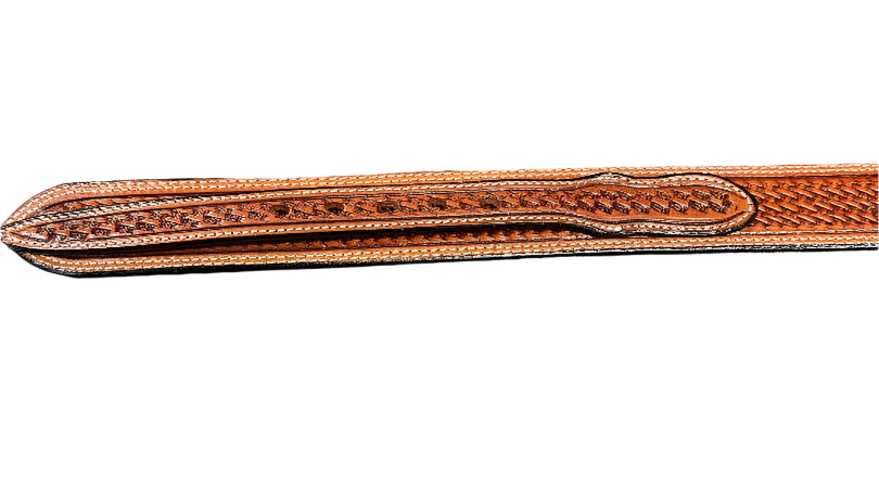 Vogt Russet Basket Weave Pattern Ranger 3/4" Belt