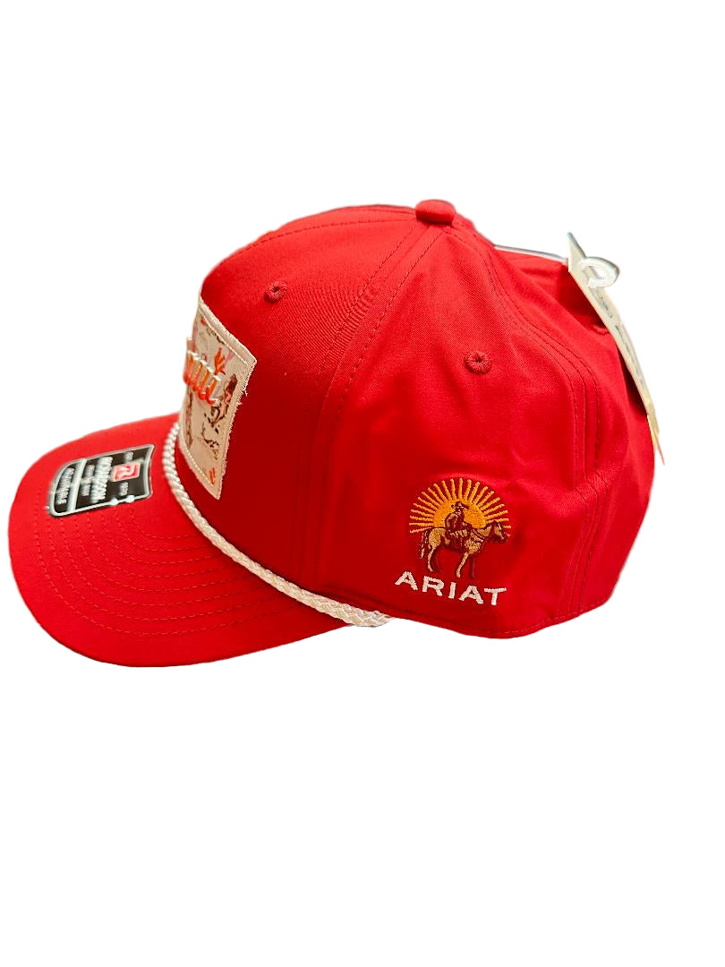 Ariat Western Yeehaw Patch Red Ball Cap