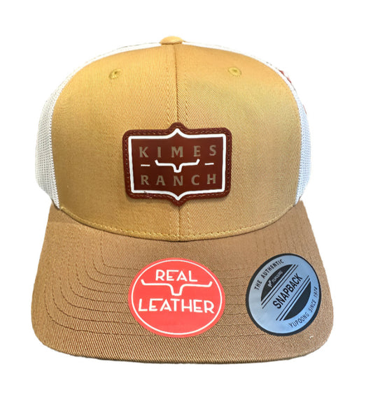 Kimes Ranch Ball Cap - Sheridan Brown with Leather Logo Patch