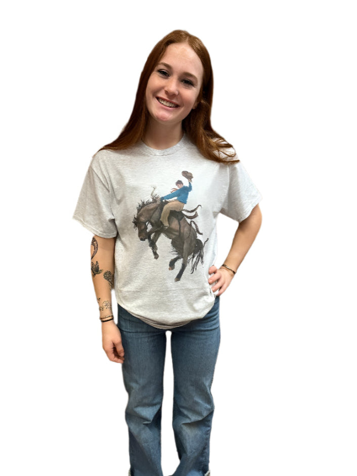 The Walking A - Buckaroo Ash Grey T-Shirt