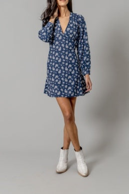 Kimes Ranch Women's Georgina Blue with White Floral Print Dress