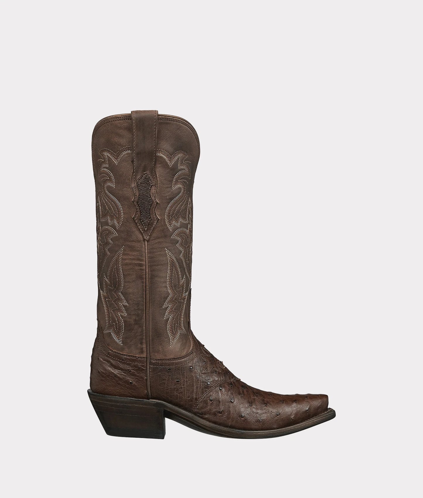 Lucchese Women's Augusta Redwood Full Quill Ostrich Boot