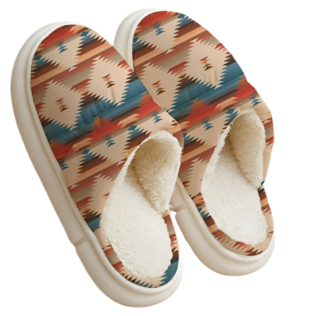 The Front Porch Label Aztec Slippers One Size