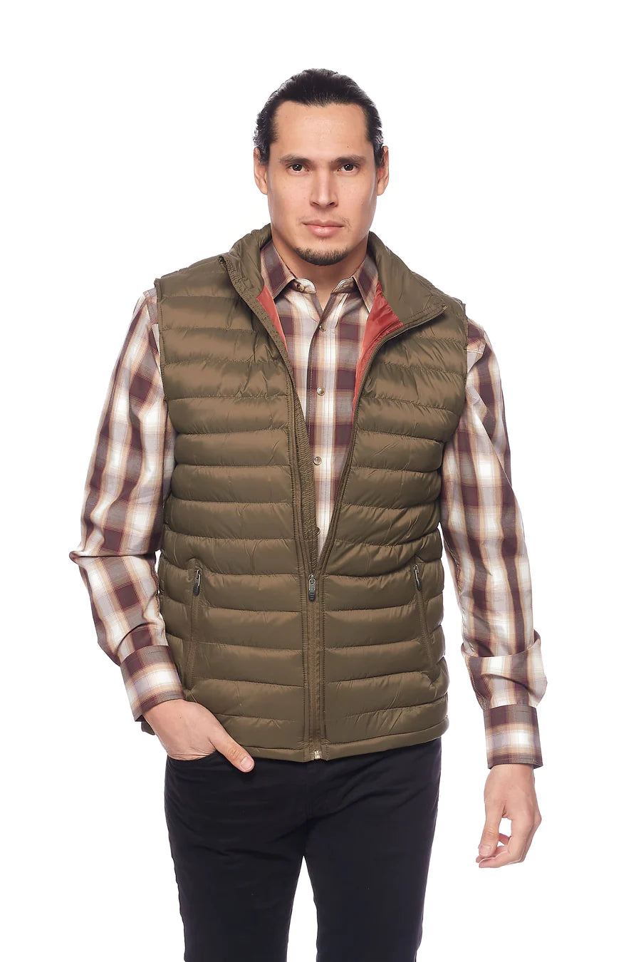 Rodeo Clothing Men's Vest - Olive/Rust