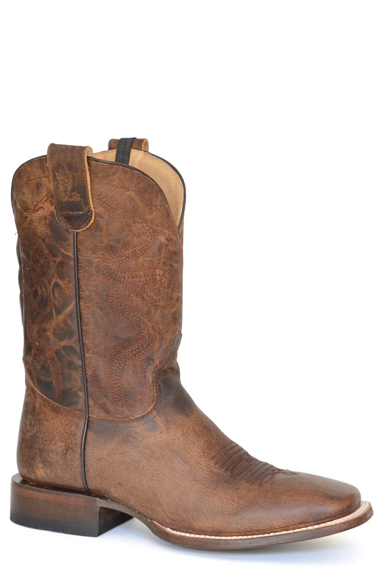 Roper Men's Boots - Waxy Tan Leather Vamp and Shaft with Square Toe & Concealed Carry