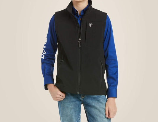 Ariat Boy's Vest - Black Vernon 2.0 Softshell