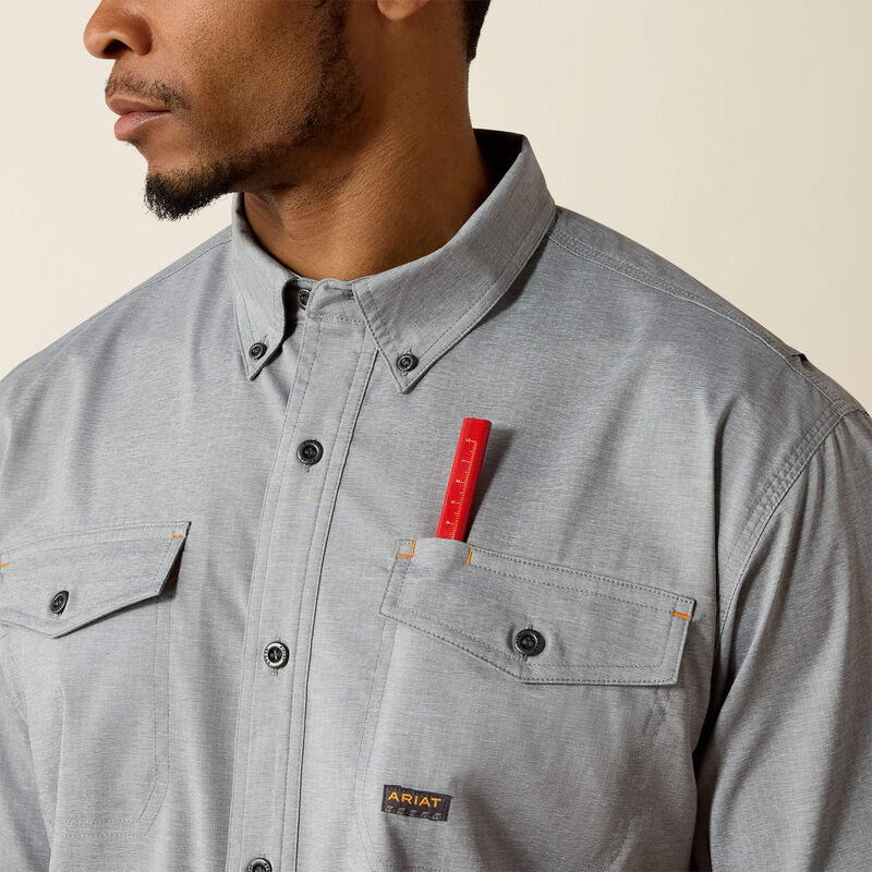 Ariat Men's Short Sleeve Rebar Made Tough VentTEK DuraStretch Heather Work Shirt