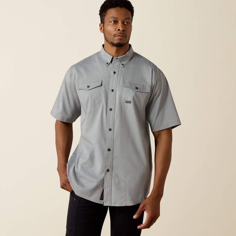 Ariat Men's Short Sleeve Rebar Made Tough VentTEK DuraStretch Heather Work Shirt