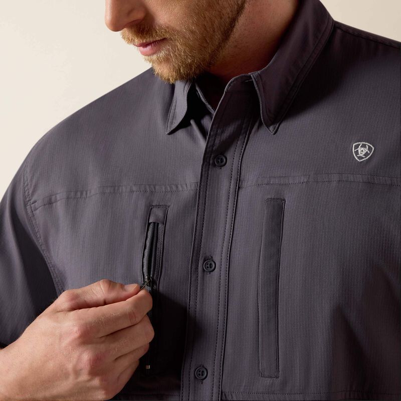 Ariat Men's Short Sleeve Charcoal VentTEK Classic Fit Shirt