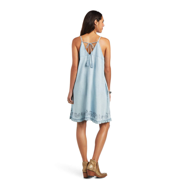 Ariat Women's Western Aloha Dress - Light Blue