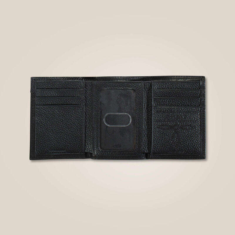 Ariat Black Center Ridge Tri-Fold Wallet