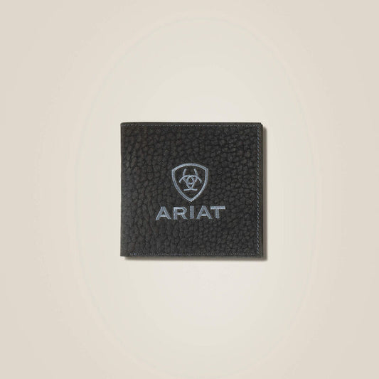 Ariat Black Pebble Leather Bi-Fold Wallet