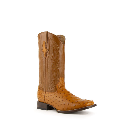 Ferrini Men's Boots - Full Quill Ostrich "Brown"