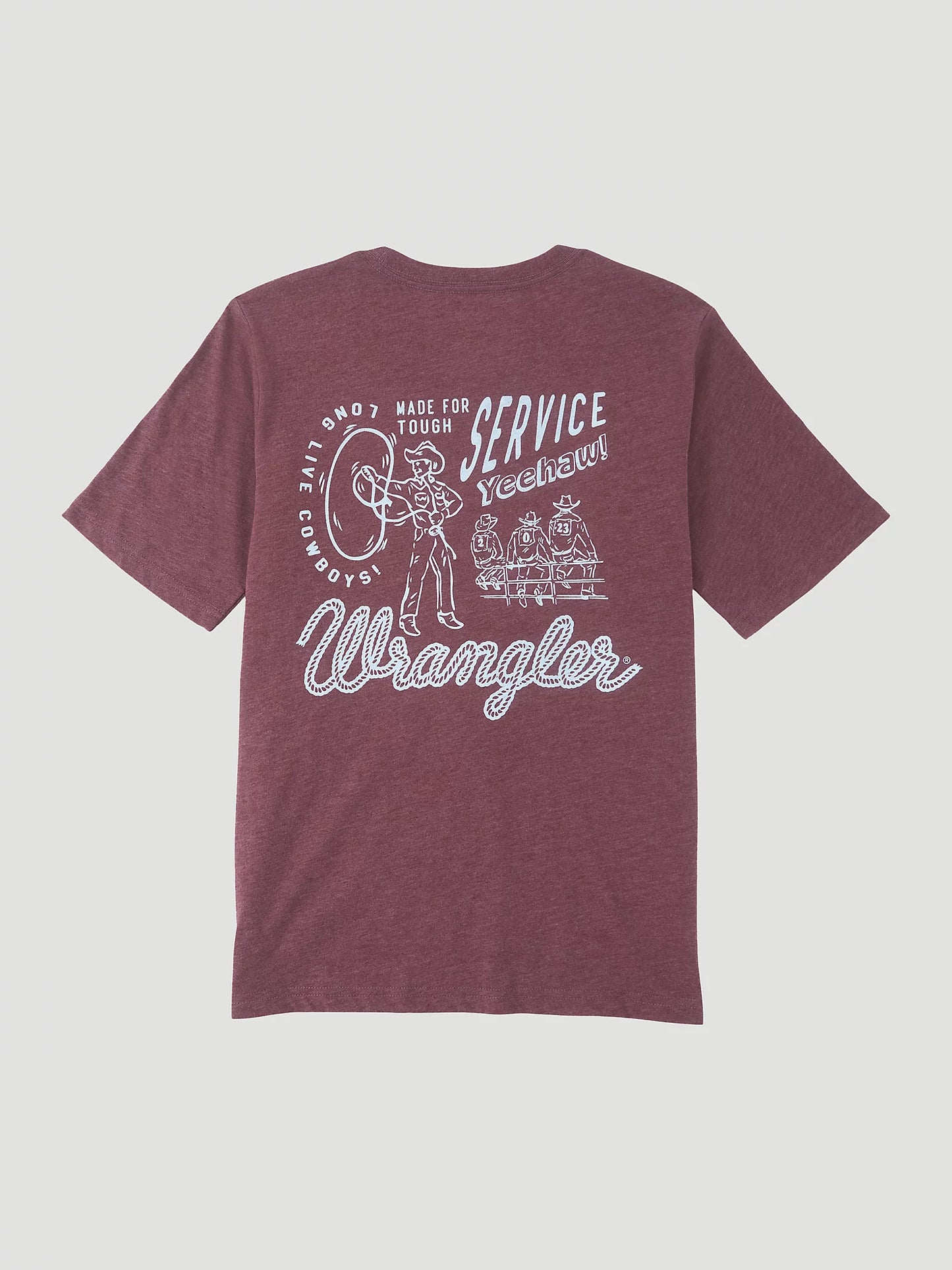 Wrangler Boy's Back Rodeo Graphic T-Shirt in Sable Heather