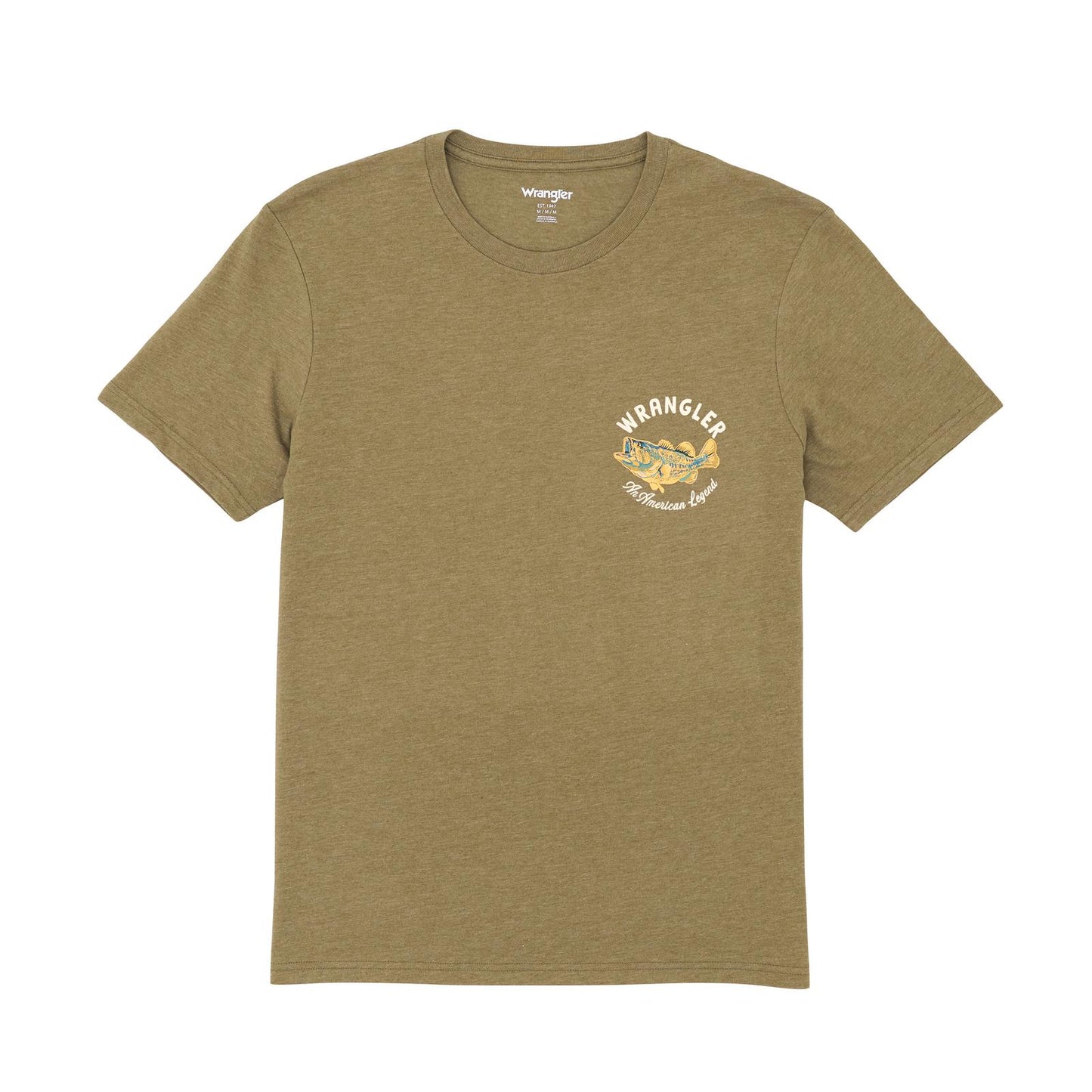 Wrangler Men's Short Sleeve Graphic Regular Fit T-Shirt - Burnt Olive Heather