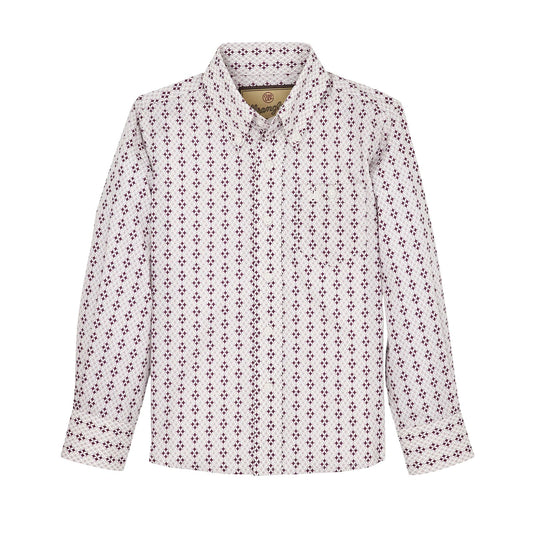 Wrangler Boys Classic Long Sleeve Shirt - Sangria