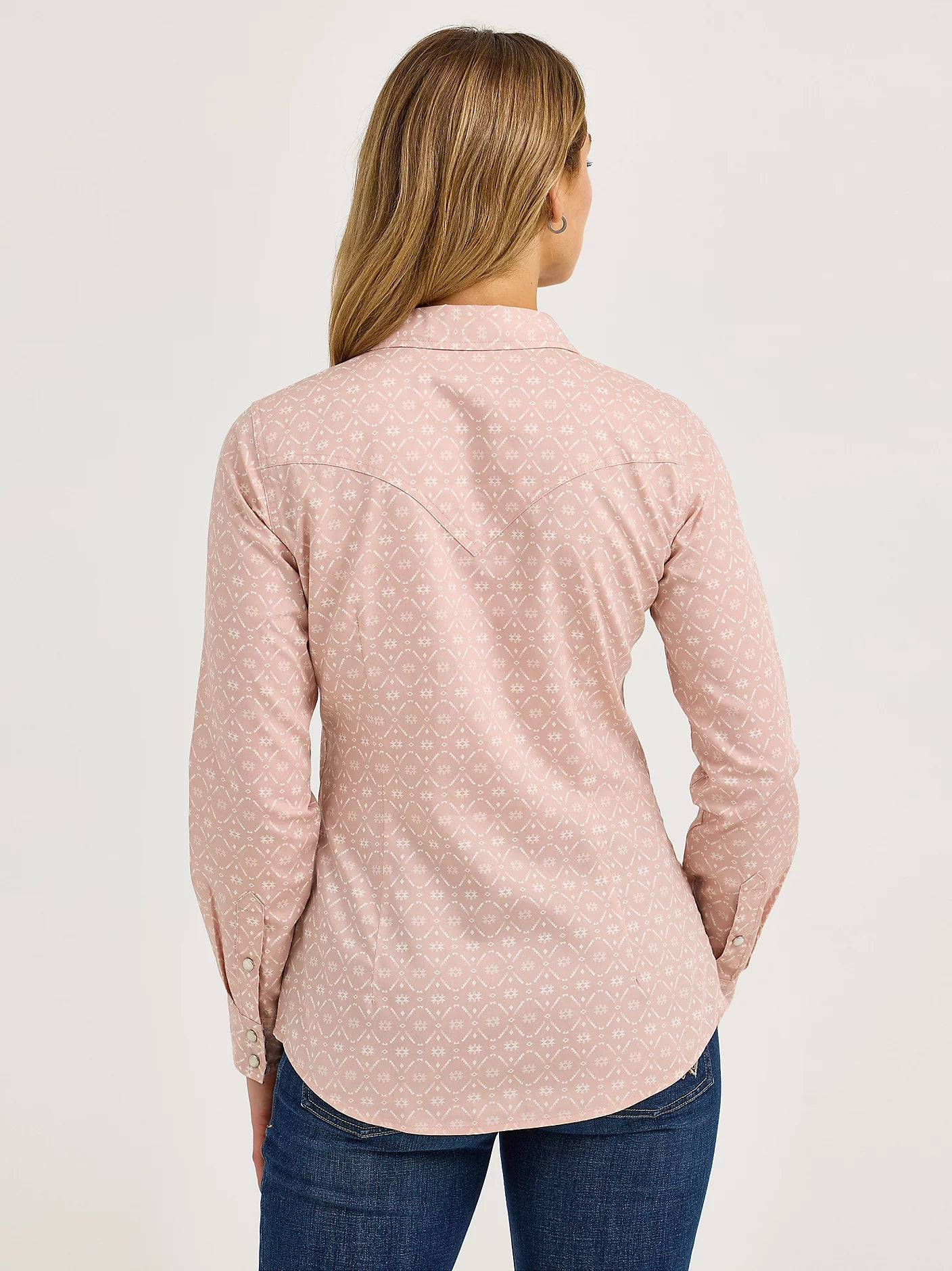 Wrangler Women's All Occasion Blush Pink Western Snap Shirt