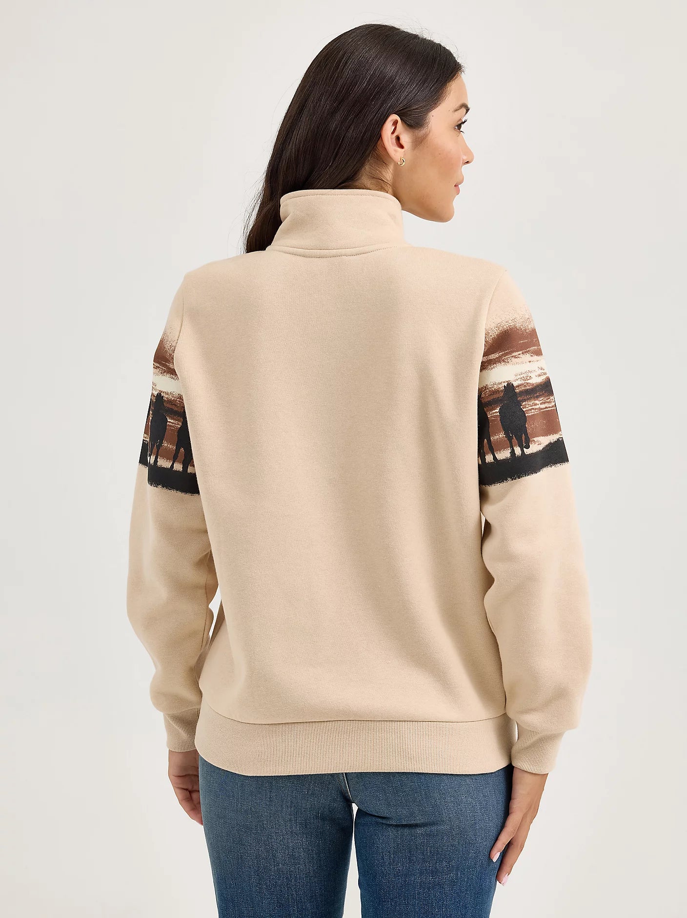 Wrangler Women's Western Quarter Zip Sweatshirt