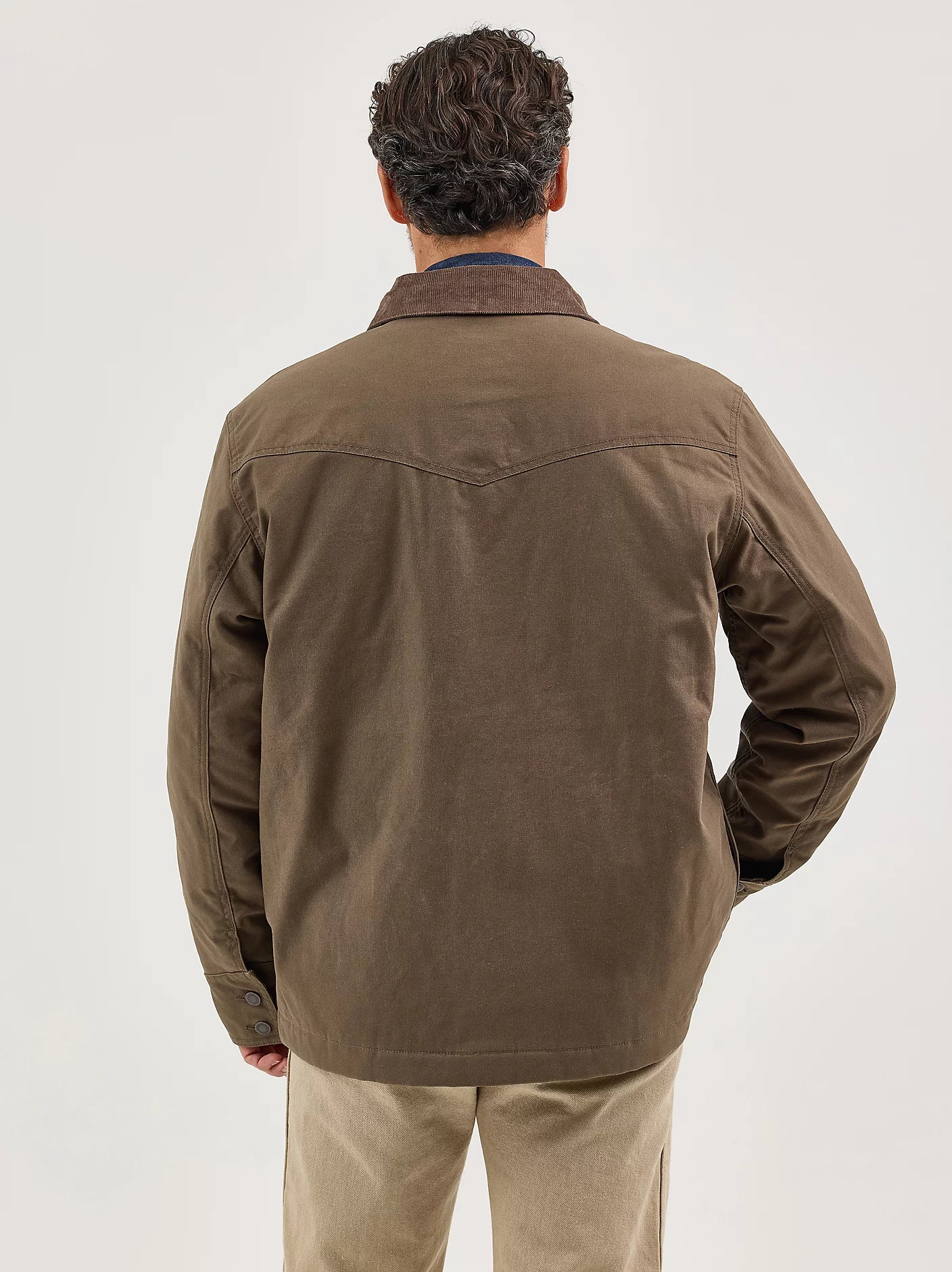 Wrangler Men's Brown Western Lined Canvas Barn Coat