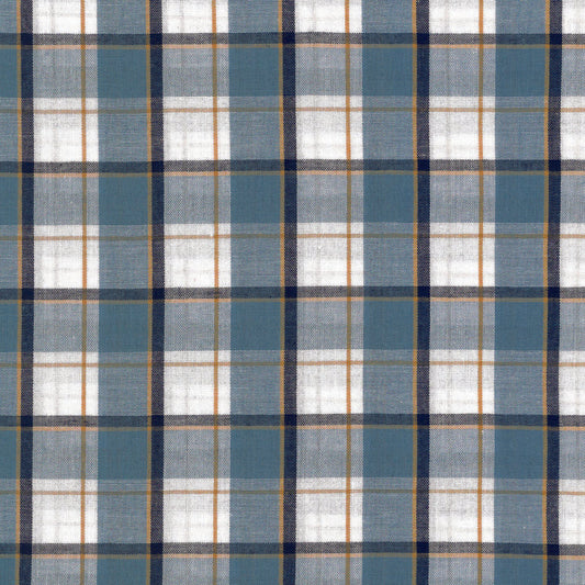Wrangler Men's Long Sleeve Riata Classic Fit Shirt - Blue & White Plaid
