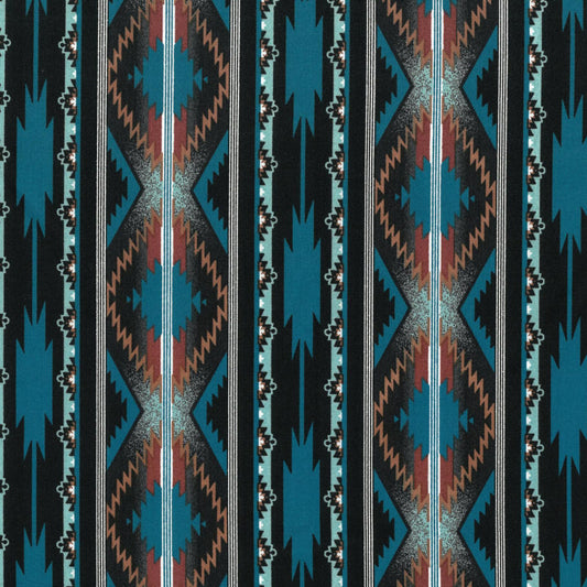 Wrangler Men's Long Sleeve Checotah Western Classic Fit Shirt - Turquoise Multicolor